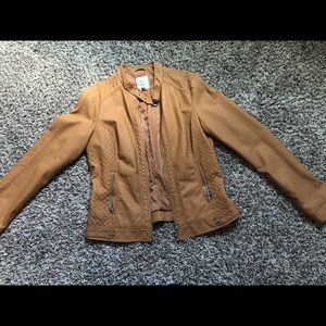 Brown leather jacket